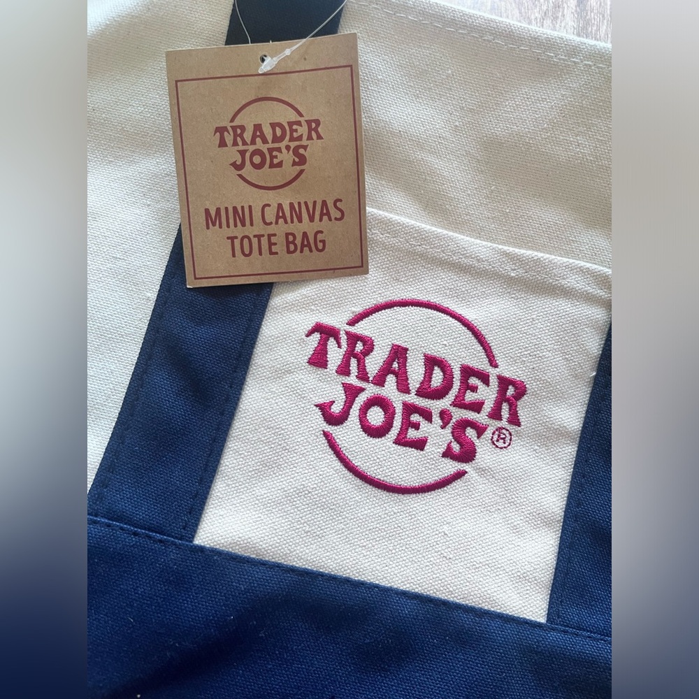 Trader Joe’s Mini Tote canvas bag nwt